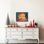 Vintage Santa Lighting Outfit Christmas Poster - Che Cose Belle