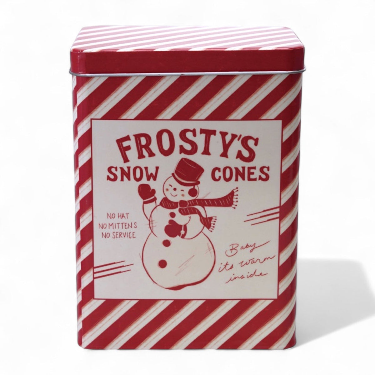 Frosty's Snow Cones Snowman Metal Storage Tin