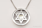 Vintage Star Of David Brass Copper Sterling Silver Necklace - Che Cose Belle