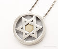Vintage Star Of David Brass Copper Sterling Silver Necklace - Che Cose Belle