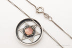 Vintage Star Of David Brass Copper Sterling Silver Necklace - Che Cose Belle