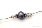Vintage Tahitian Pearl & Glass Bead Sterling Silver String Necklace - Che Cose Belle