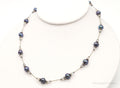 Vintage Tahitian Pearl & Glass Bead Sterling Silver String Necklace - Che Cose Belle
