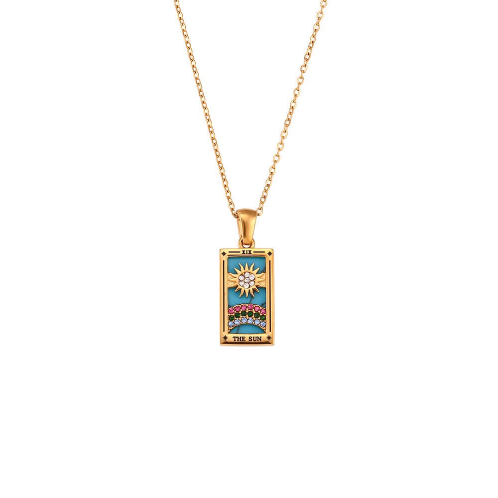 Vintage Tarot Card Stainless Steel Necklace - Che Cose Belle