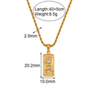Vintage Tarot Card Stainless Steel Necklace - Che Cose Belle