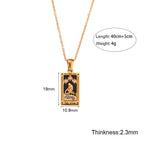 Vintage Tarot Card Stainless Steel Necklace - Che Cose Belle
