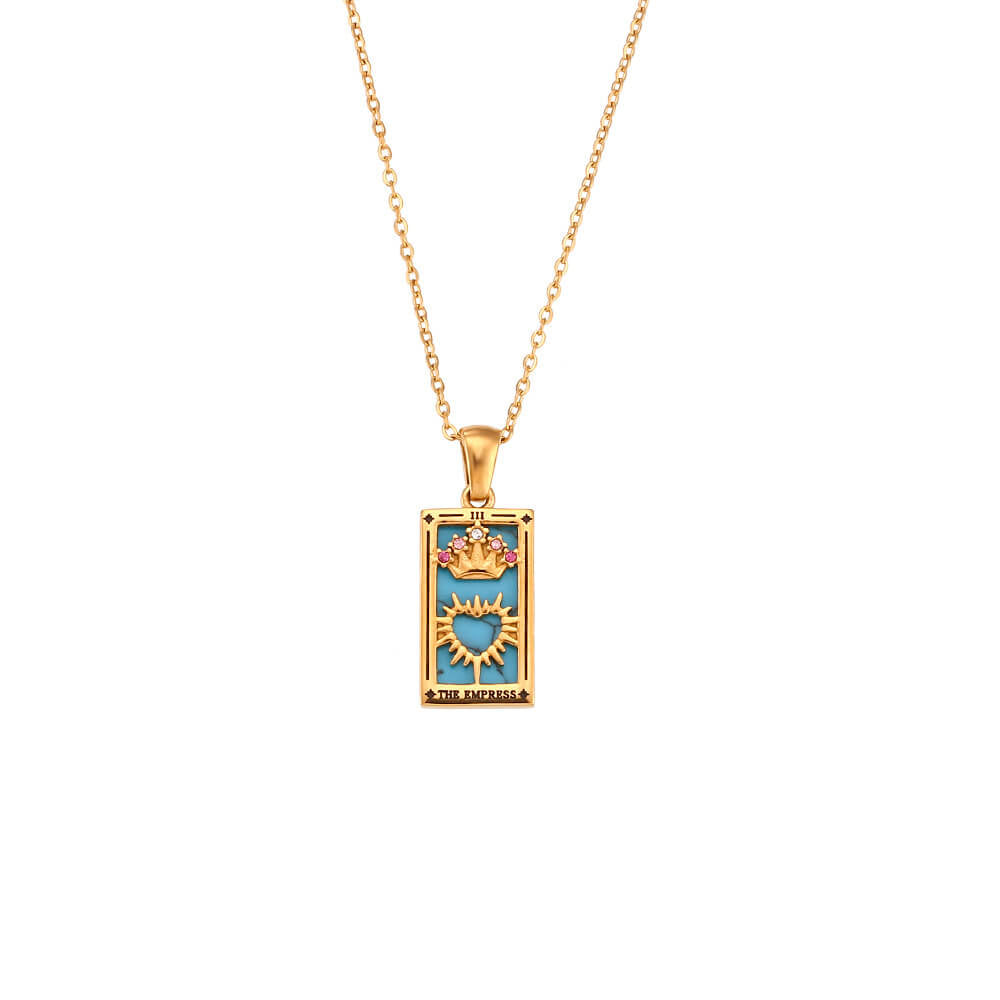 Vintage Tarot Card Stainless Steel Necklace - Che Cose Belle