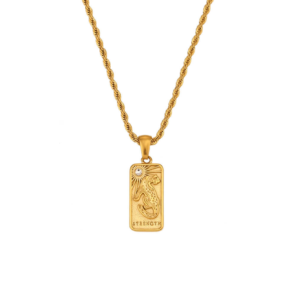 Vintage Tarot Card Stainless Steel Necklace - Che Cose Belle