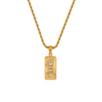 Vintage Tarot Card Stainless Steel Necklace - Che Cose Belle