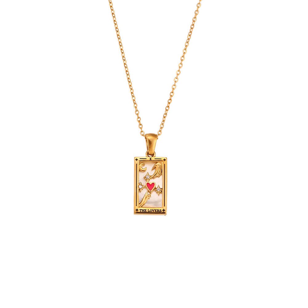 Vintage Tarot Card Stainless Steel Necklace - Che Cose Belle