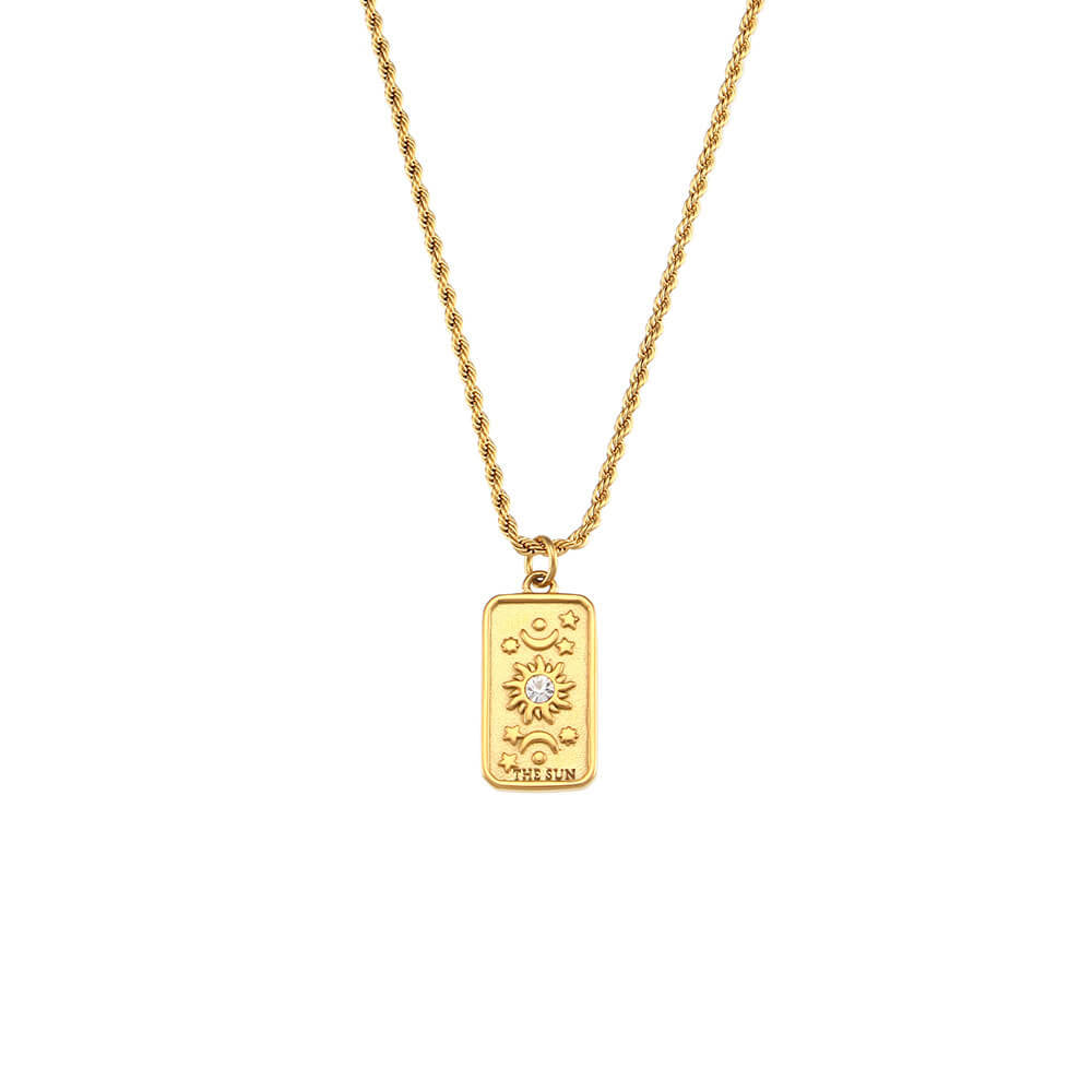Vintage Tarot Card Stainless Steel Necklace - Che Cose Belle