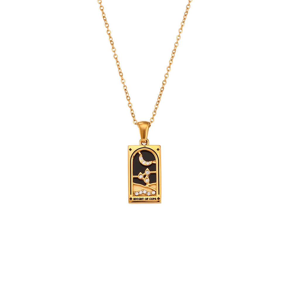 Vintage Tarot Card Stainless Steel Necklace - Che Cose Belle