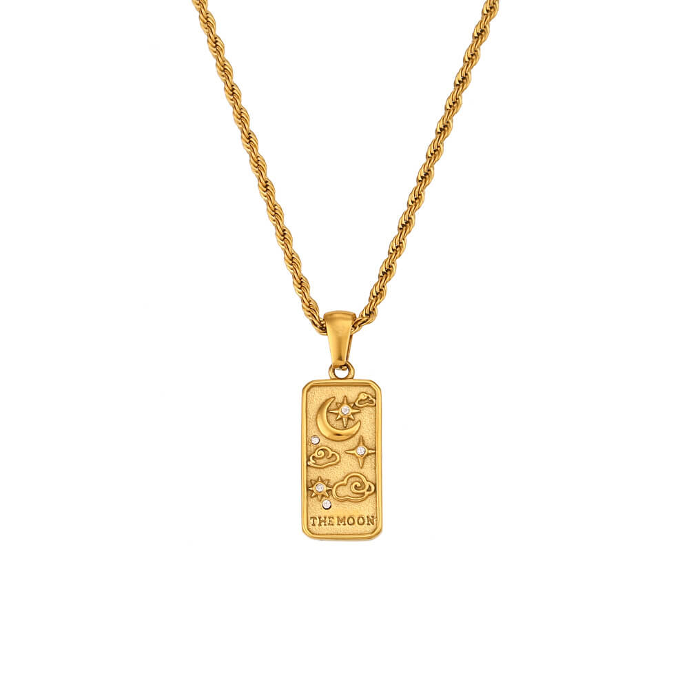 Vintage Tarot Card Stainless Steel Necklace - Che Cose Belle
