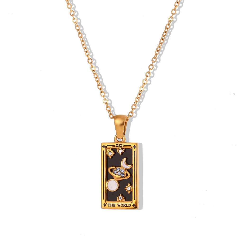 Vintage Tarot Card Stainless Steel Necklace - Che Cose Belle