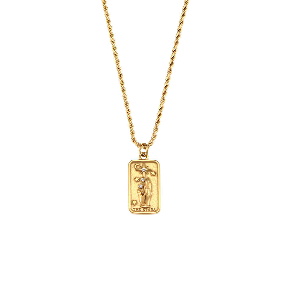 Vintage Tarot Card Stainless Steel Necklace - Che Cose Belle