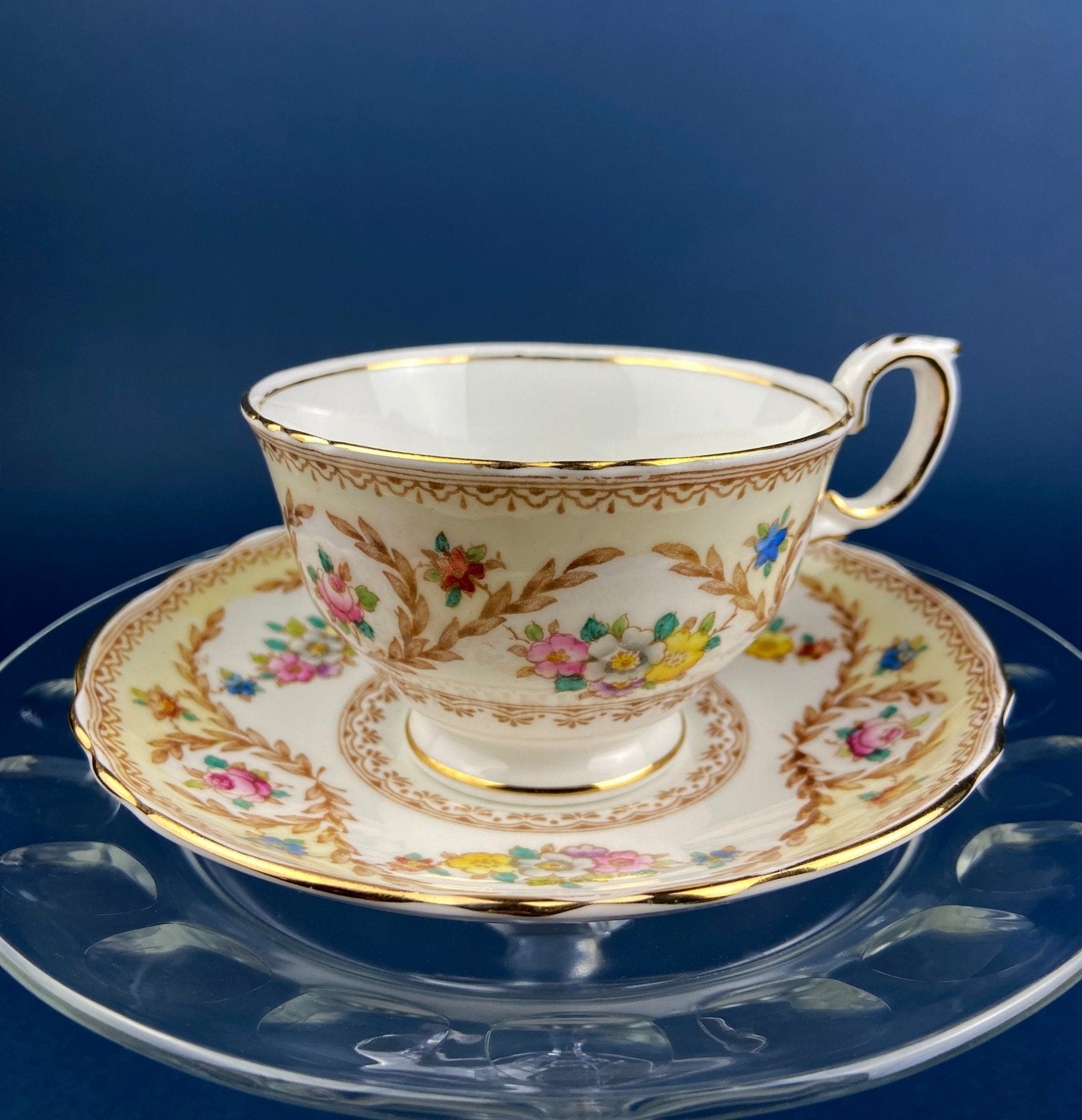 Vintage Tea/Coffee Cup and Saucer. Royal Stafford. Fine Bone China Made in England. - Che Cose Belle