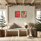 Vintage Tree Stand Christmas Poster - Che Cose Belle