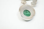 Vintage Turquoise Amethyst Malachite Garnet Sterling Silver Moon Face Pendant - Che Cose Belle
