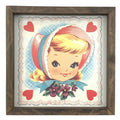 Vintage Valentine Girl Framed Art - Che Cose Belle