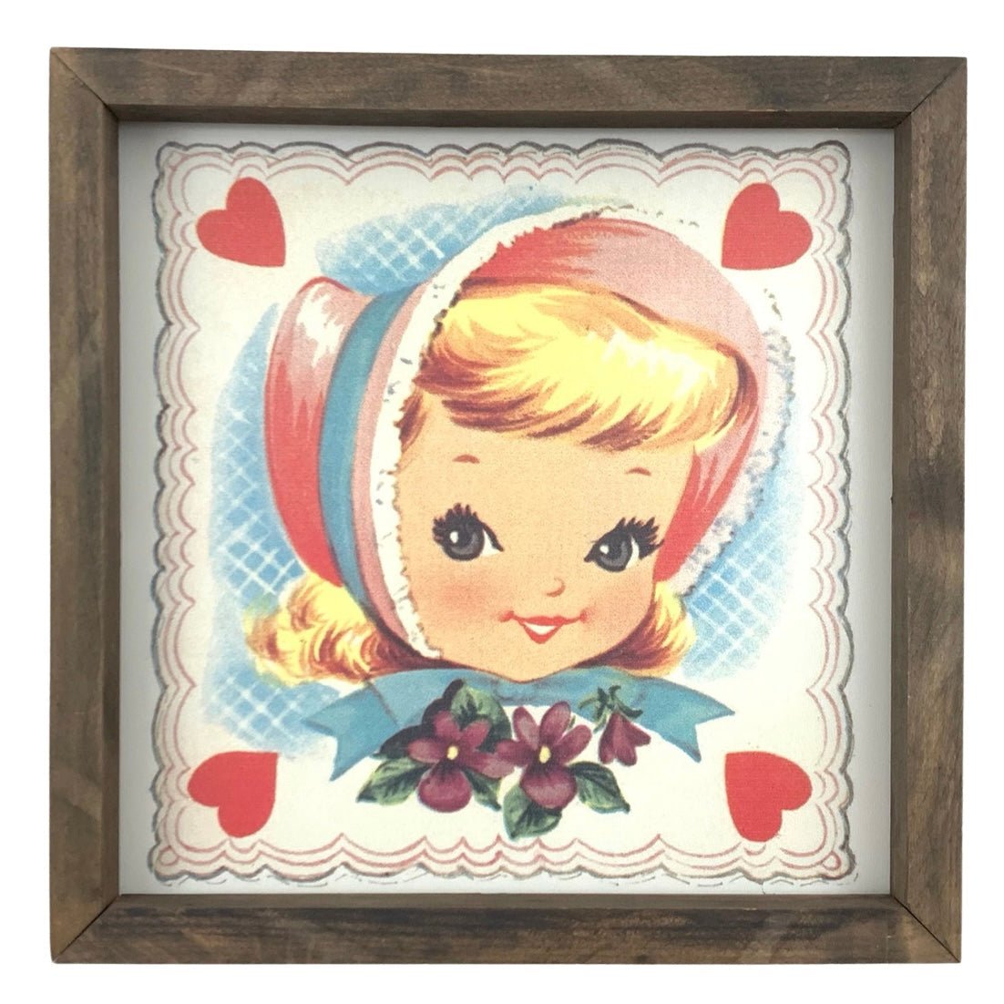 Vintage Valentine Girl Framed Art - Che Cose Belle