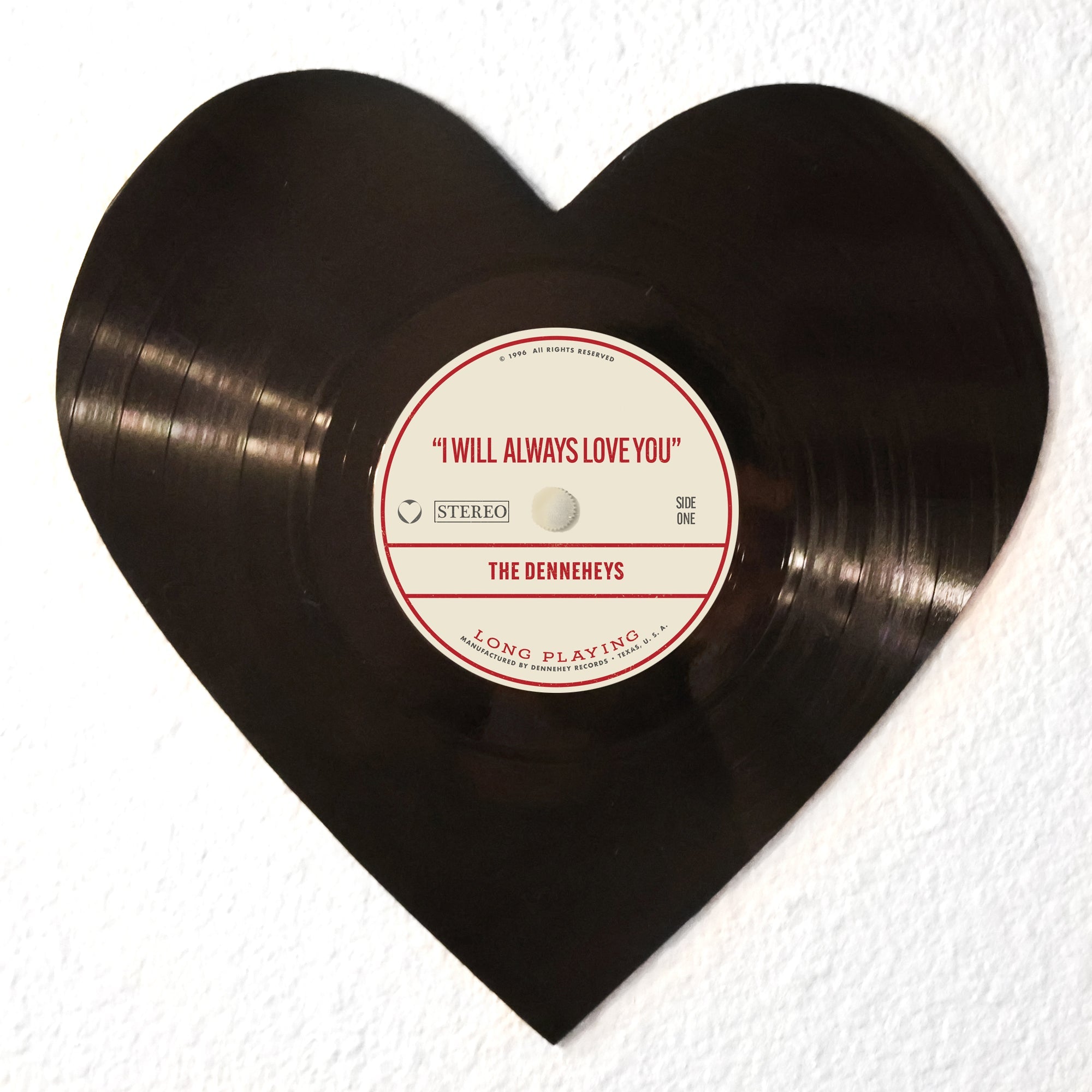 Vintage Vinyl Heart Art - Che Cose Belle