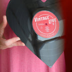 Vintage Vinyl Heart Art - Che Cose Belle