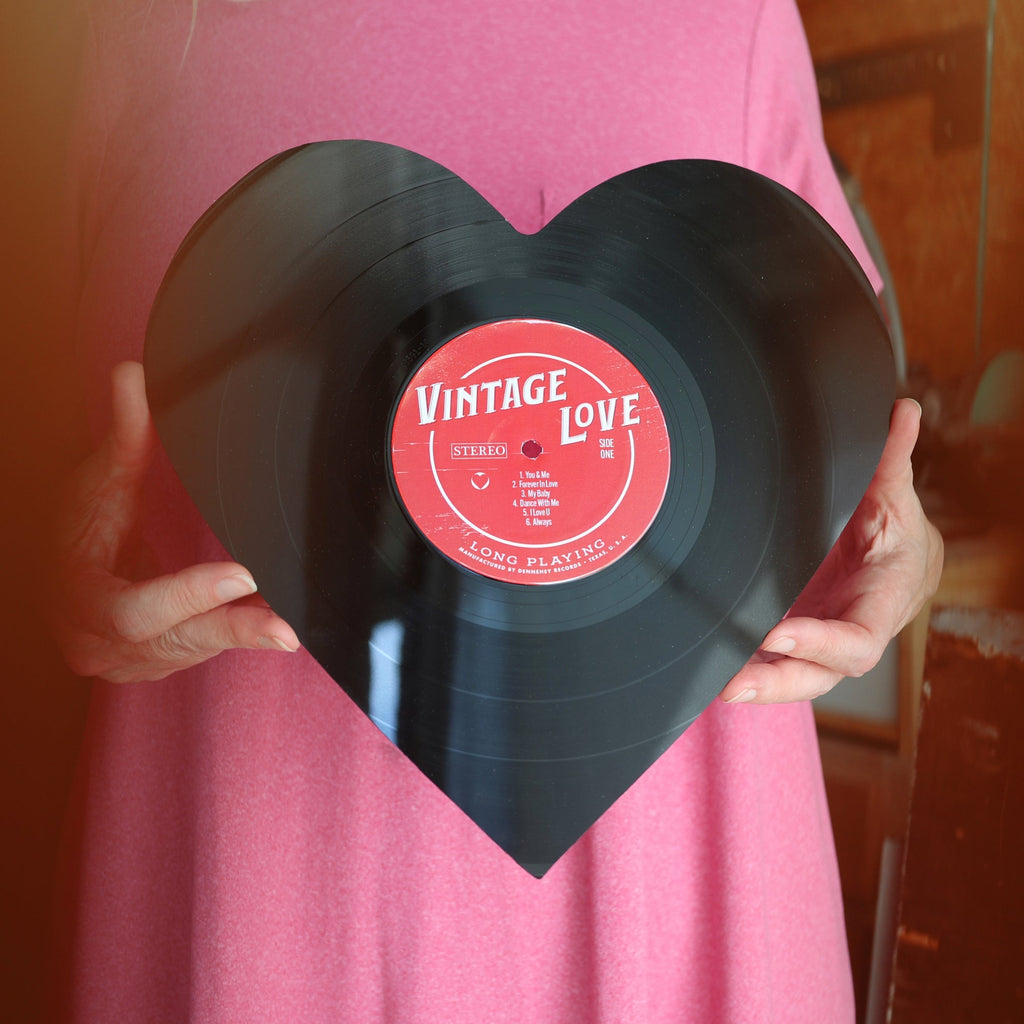 Vintage Vinyl Heart Art - Che Cose Belle