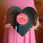 Vintage Vinyl Heart Art - Che Cose Belle