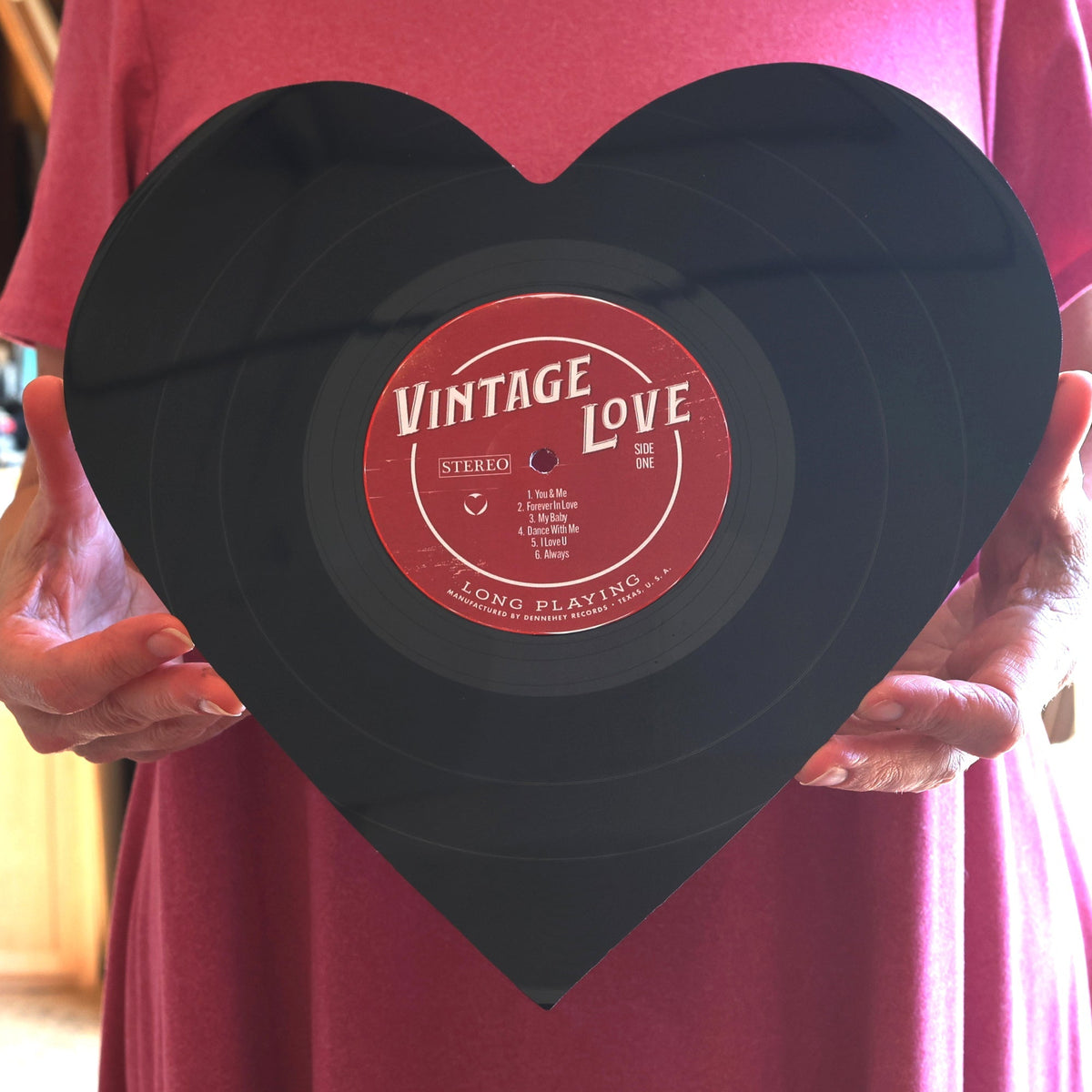 Vintage Vinyl Heart Art - Che Cose Belle