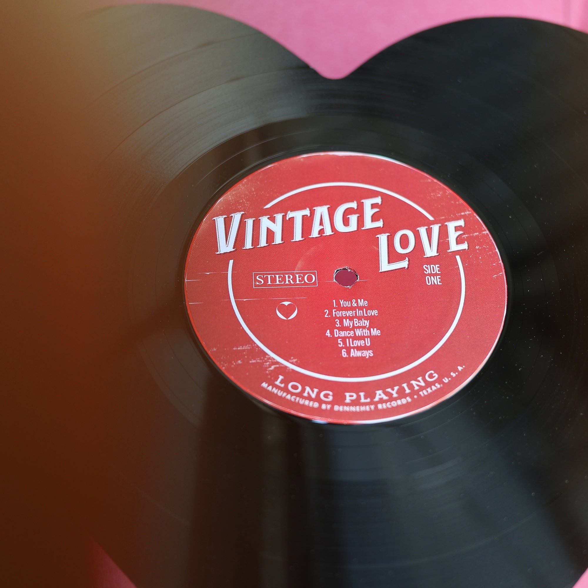 Vintage Vinyl Heart Art - Che Cose Belle