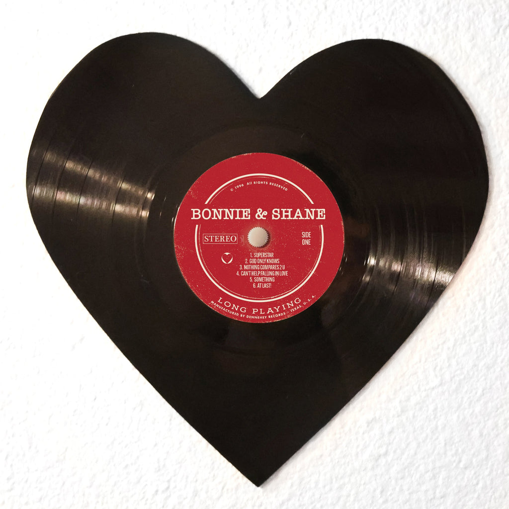 Vintage Vinyl Heart Art - Che Cose Belle