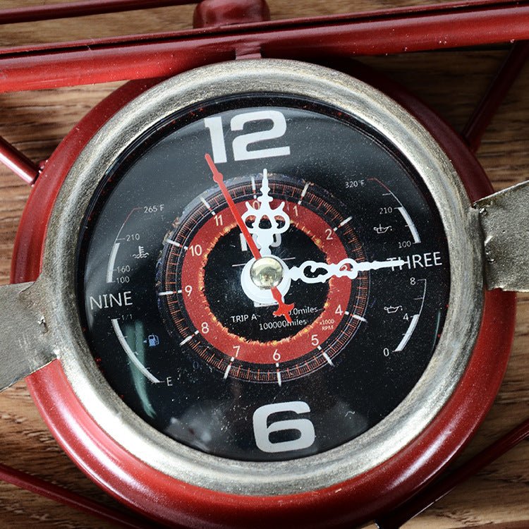 Vintage Wrought Iron Airplane Wall Decor Clock - Che Cose Belle