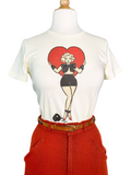 Prisoner of Love Fitted Tee in Ivory - X-LARGE