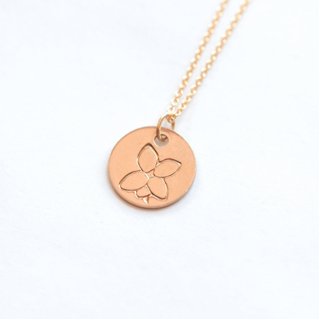 Violet Birth Flower Necklace for February - Che Cose Belle