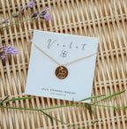 Violet Birth Flower Necklace for February - Che Cose Belle