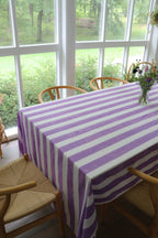 Violet Stripe Tablecloth - Che Cose Belle