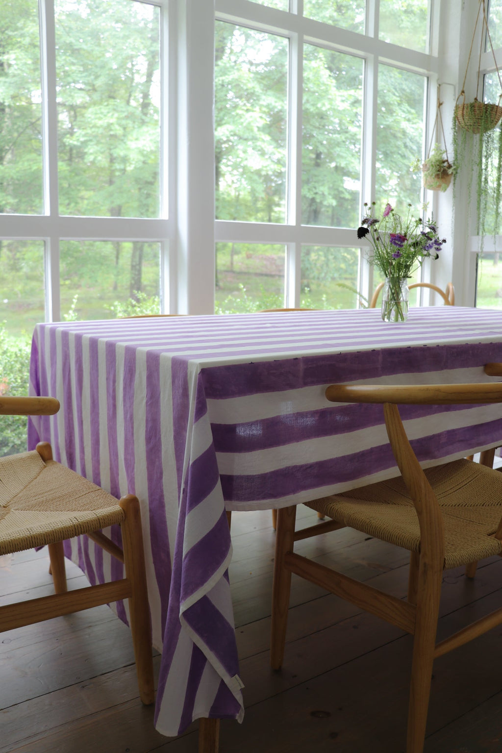 Violet Stripe Tablecloth - Che Cose Belle