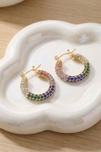 Vivienne Waterproof Rhinestone Statement Hoop - Che Cose Belle