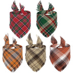 Vivifying Fall Dog Bandana With Tassels Edges Classic Plaid Triangle Dog Apparel Accessories Unny Dog Scarf Costume For Thanksgiving Photo Prop And Party Decor - Che Cose Belle