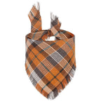 Vivifying Fall Dog Bandana With Tassels Edges Classic Plaid Triangle Dog Apparel Accessories Unny Dog Scarf Costume For Thanksgiving Photo Prop And Party Decor - Che Cose Belle