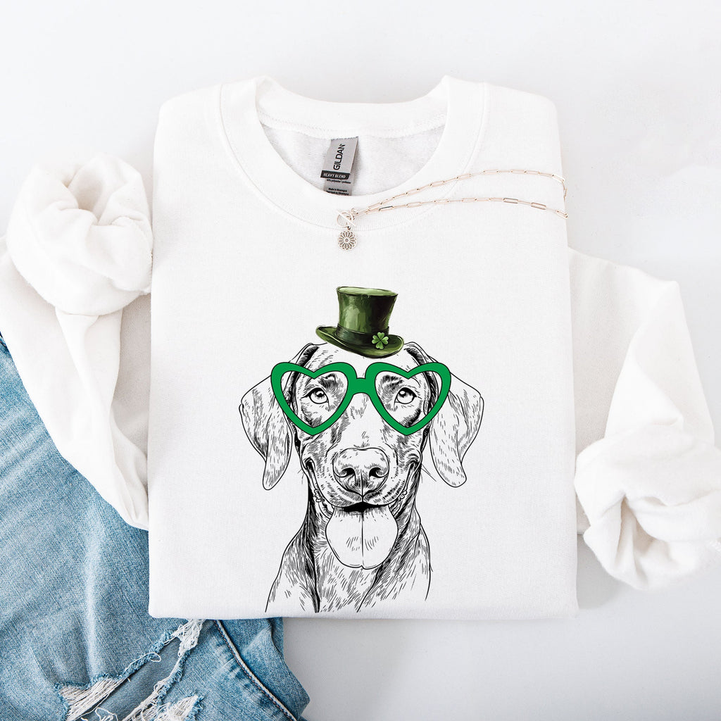 Vizsla, Adorable Dog, St Patrick's Day, Lucky, Irish Sweatshirt - Che Cose Belle