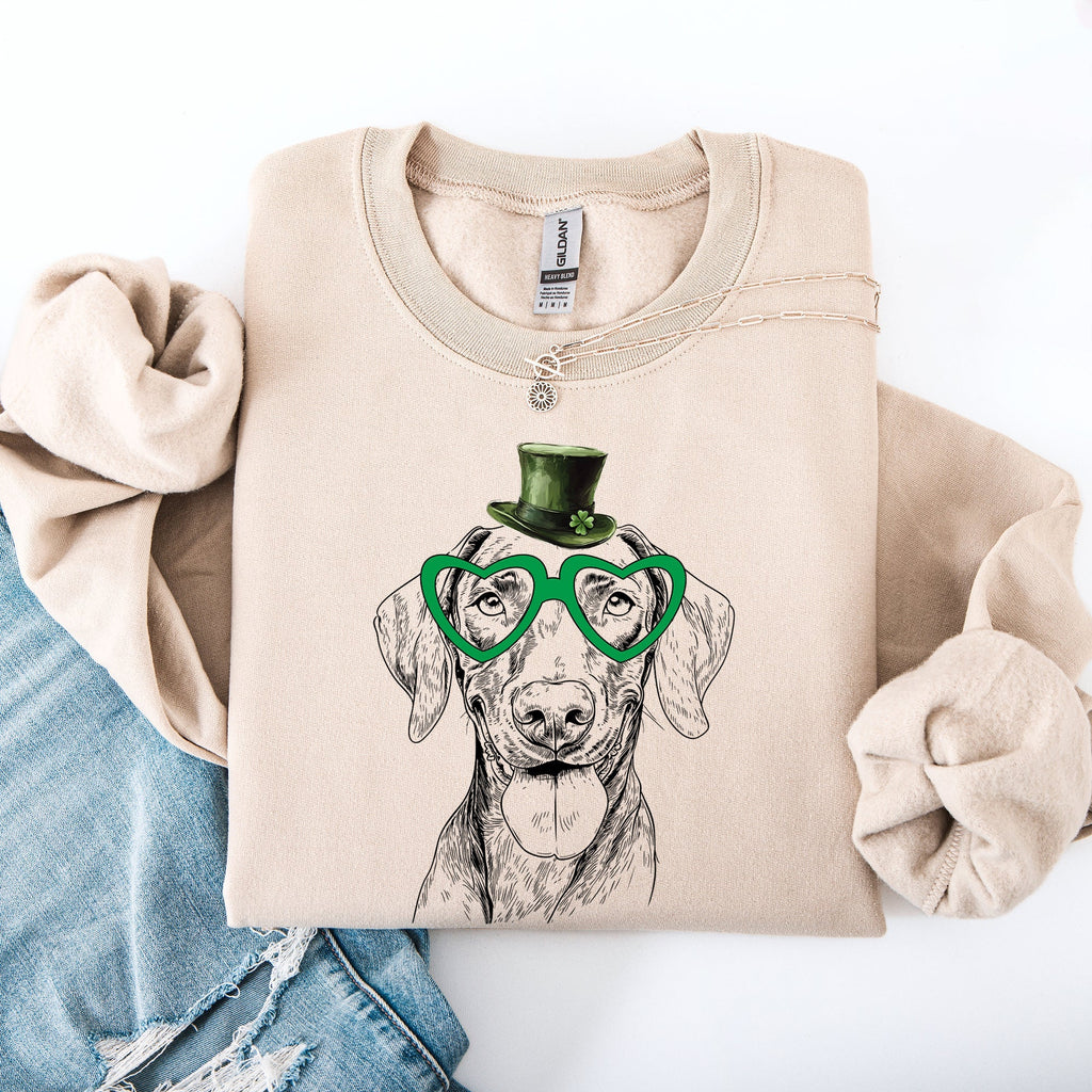 Vizsla, Adorable Dog, St Patrick's Day, Lucky, Irish Sweatshirt - Che Cose Belle