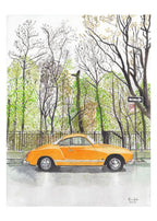 Volkswagen Karmann Ghia, Classic Car, Painting - Che Cose Belle