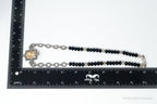 VTG Carved Cameo Shell Black Onyx Marcasite Sterling Silver Necklace - Che Cose Belle