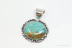 Vtg Designer Desert Rose Trading Co Turquoise Sterling Silver Necklace Pendant - Che Cose Belle