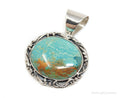 Vtg Designer Desert Rose Trading Co Turquoise Sterling Silver Necklace Pendant - Che Cose Belle