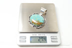 Vtg Designer Desert Rose Trading Co Turquoise Sterling Silver Necklace Pendant - Che Cose Belle