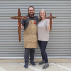 Walnut Layered Cross - Che Cose Belle