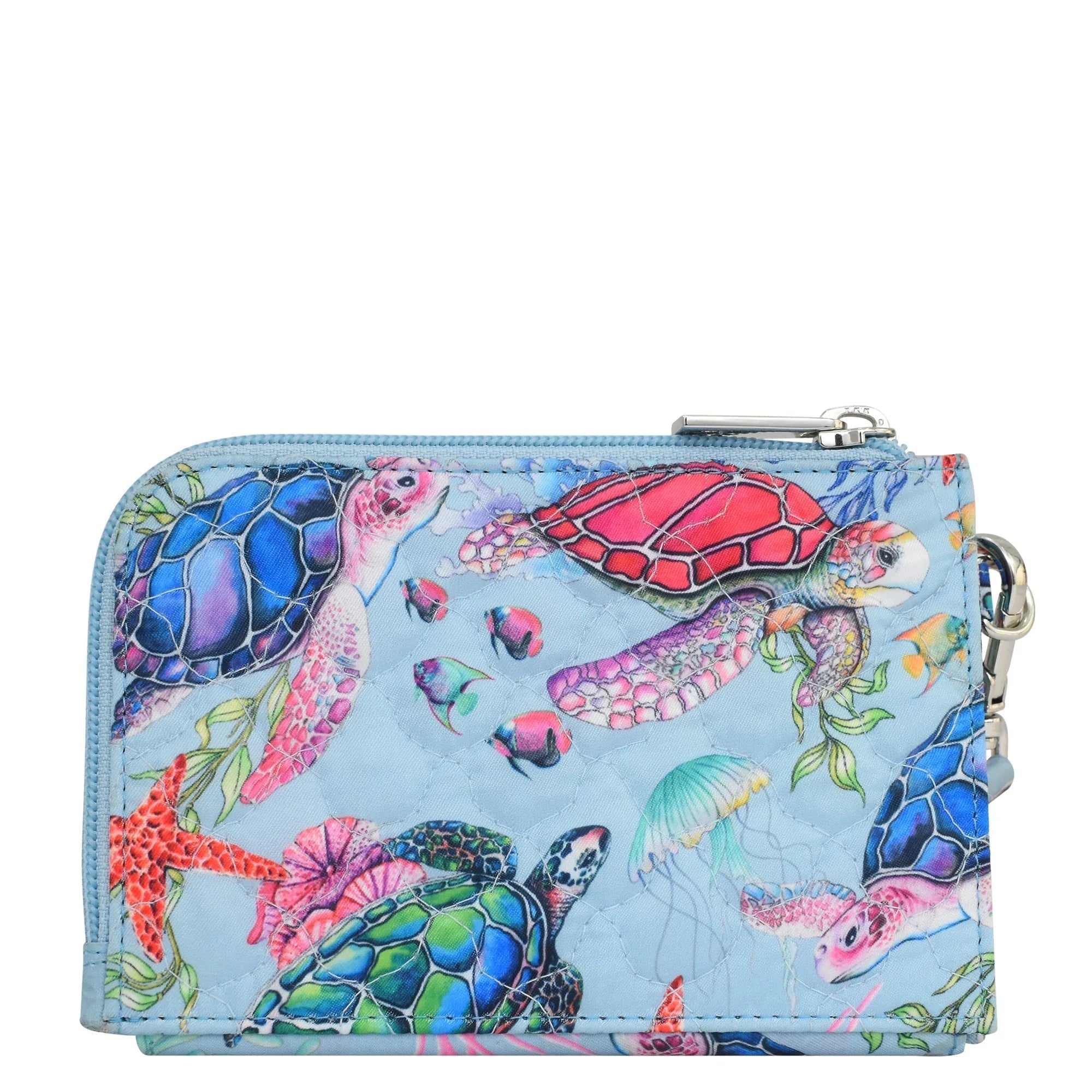 Wanderlust Quilted Fabric Double Zip Wristlet - 18003 - Che Cose Belle