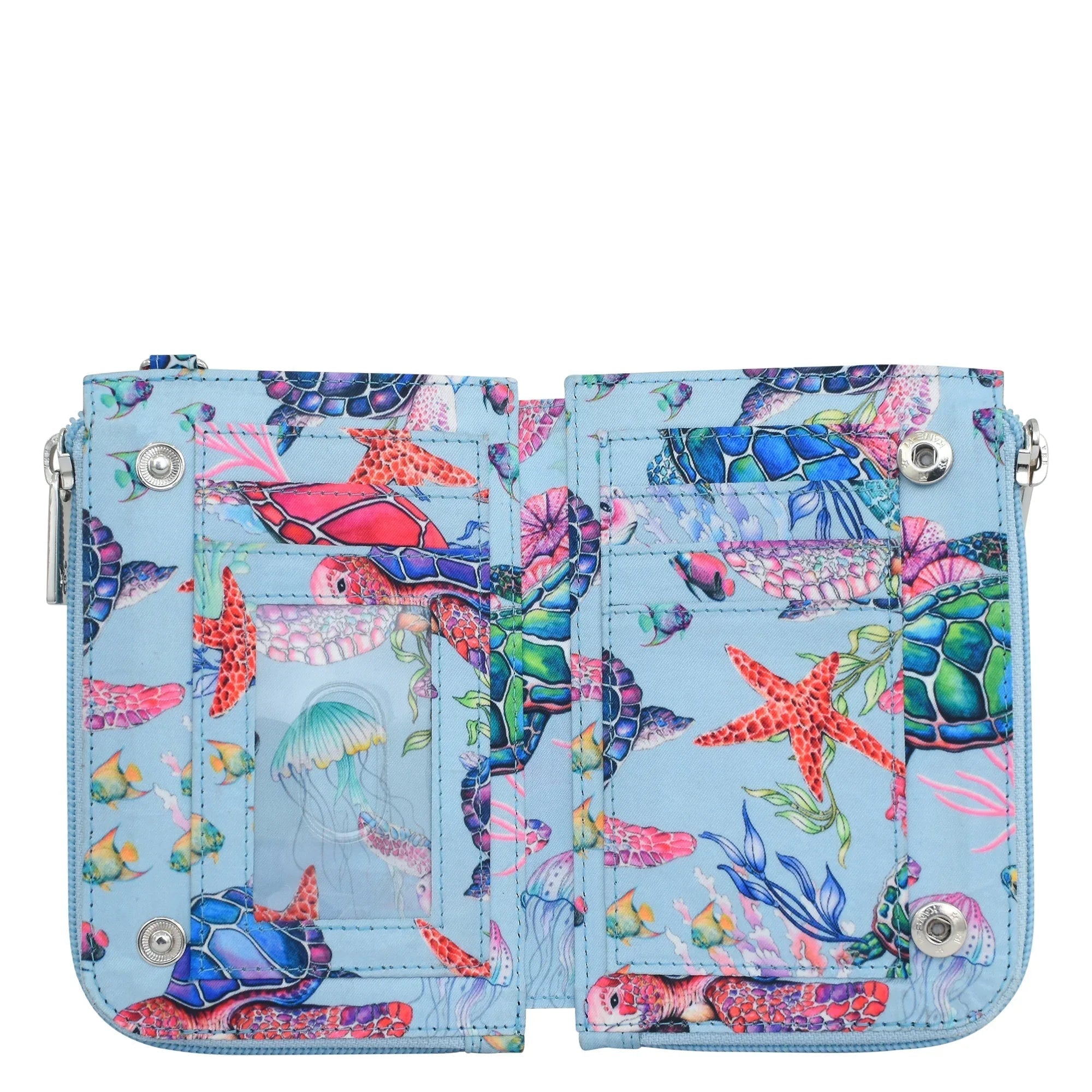 Wanderlust Quilted Fabric Double Zip Wristlet - 18003 - Che Cose Belle